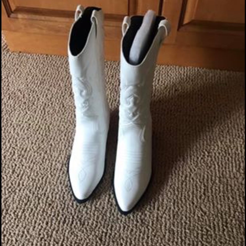 White cowboy boots
